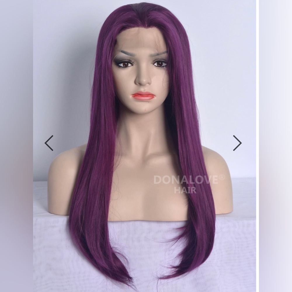 24” Straight hair heat resistant lace front wig